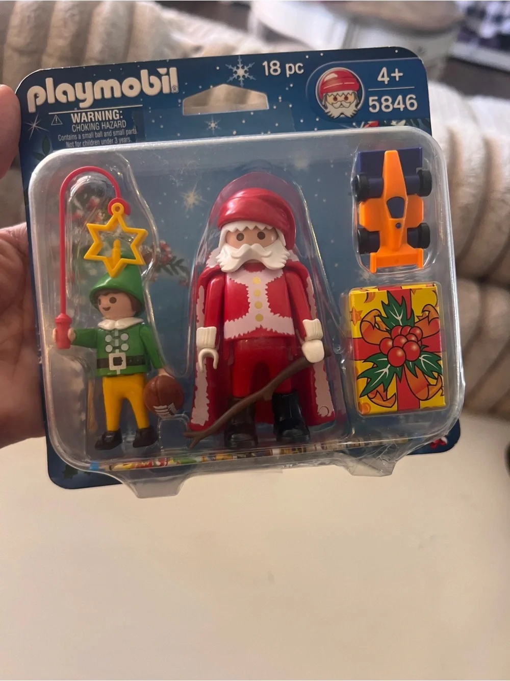 Playmobil Christmas Holiday Sets Lot 5846 & 5845 Santa Elf Snowman stocking gift
